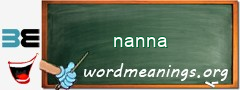 WordMeaning blackboard for nanna